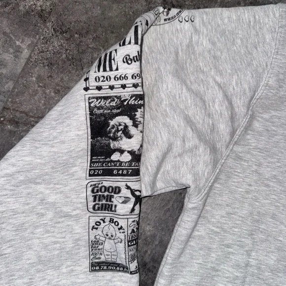 New Girl Order Gray Graphic Hoodie Size 20 / XXL - Picture 2 of 8